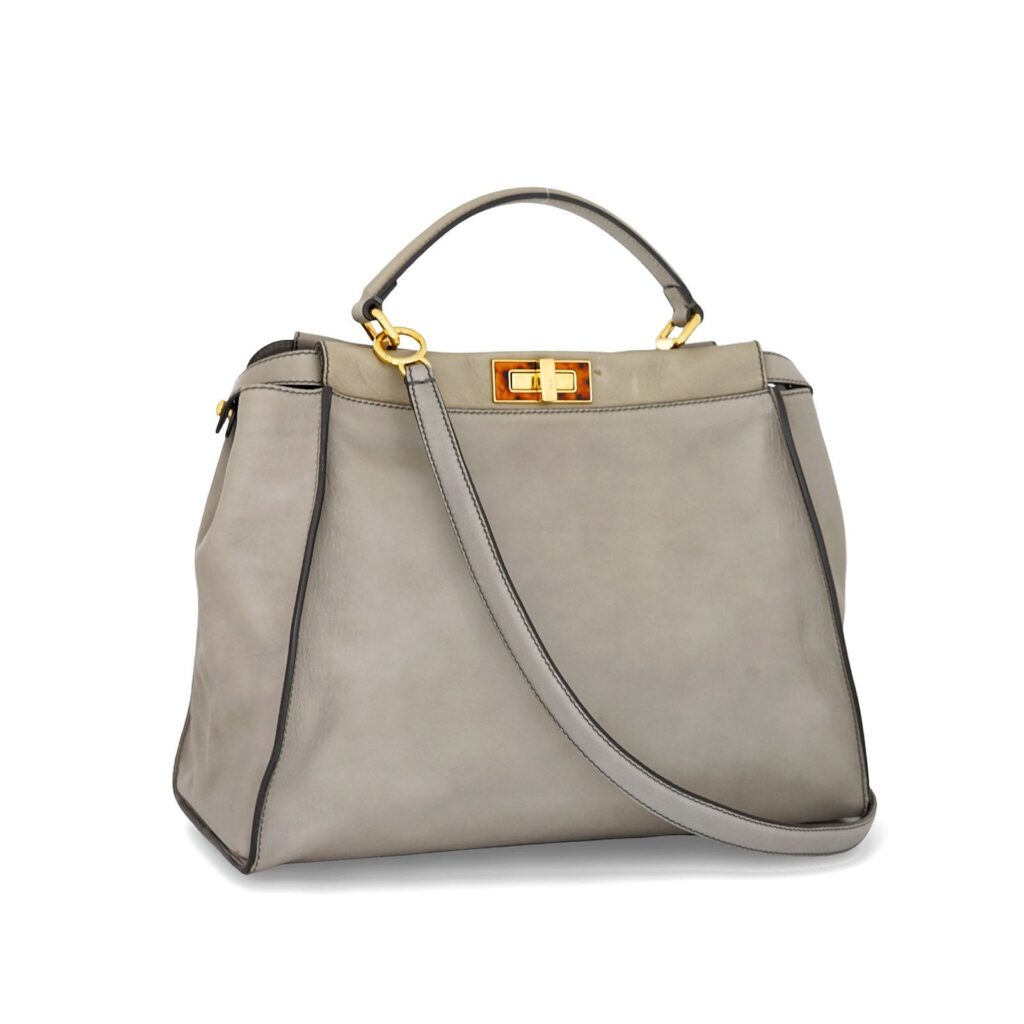 Peekaboo Large Leather Grey