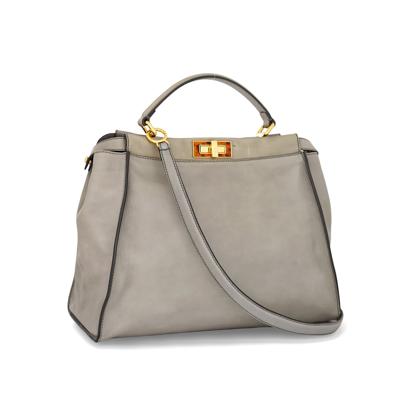 Peekaboo Large Leather Grey