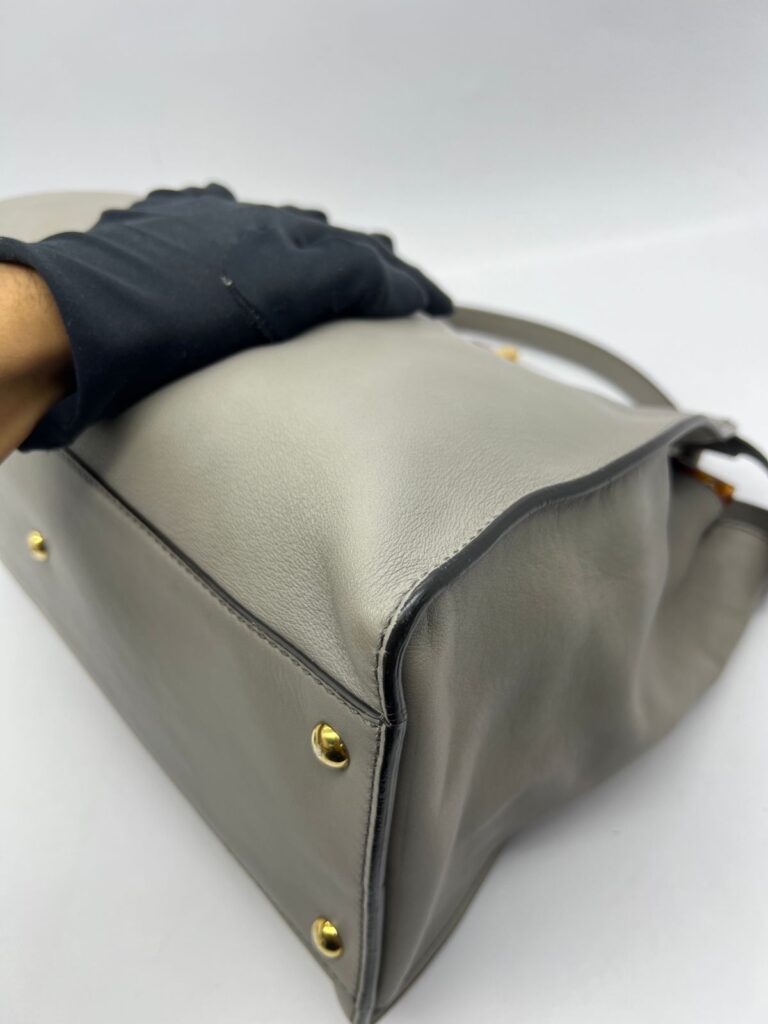 Peekaboo Large Leather Grey
