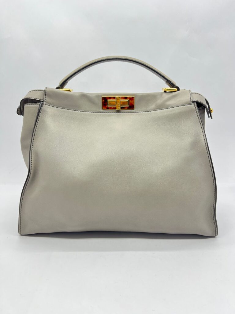 Peekaboo Large Leather Grey