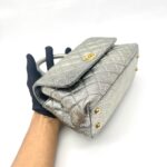 Small Coco Handle Caviar Metallic Silver GHW