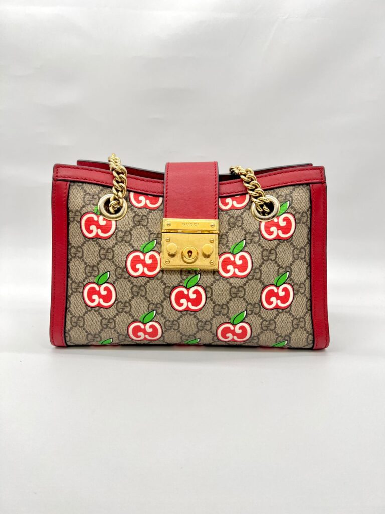 Padlock Shoulder Chain GG Supreme Red GHW