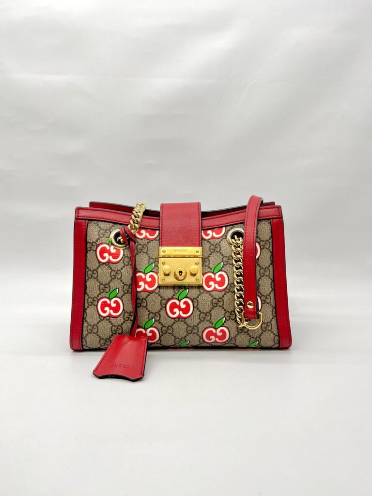 Padlock Shoulder Chain GG Supreme Red GHW