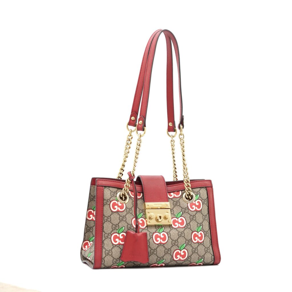 Padlock Shoulder Chain GG Supreme Red GHW