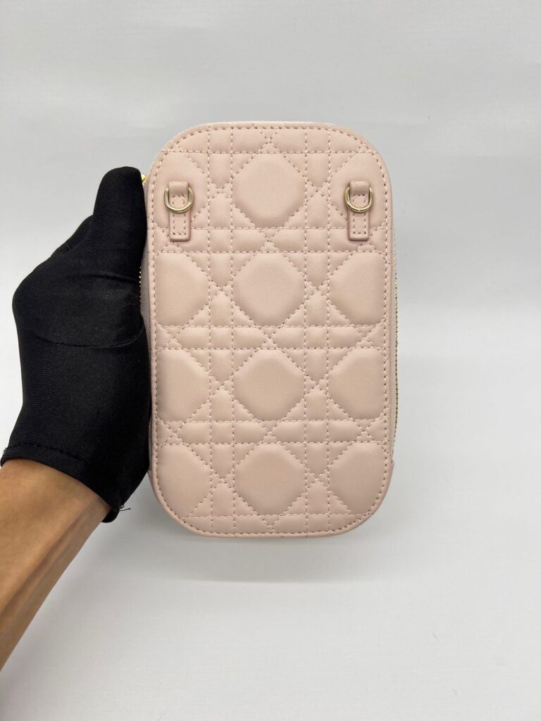 Tech Phone Holder Lambskin Rose Poudre GHW