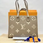 On The Go MM Monogram Empreinte Tourterelle Creme GHW