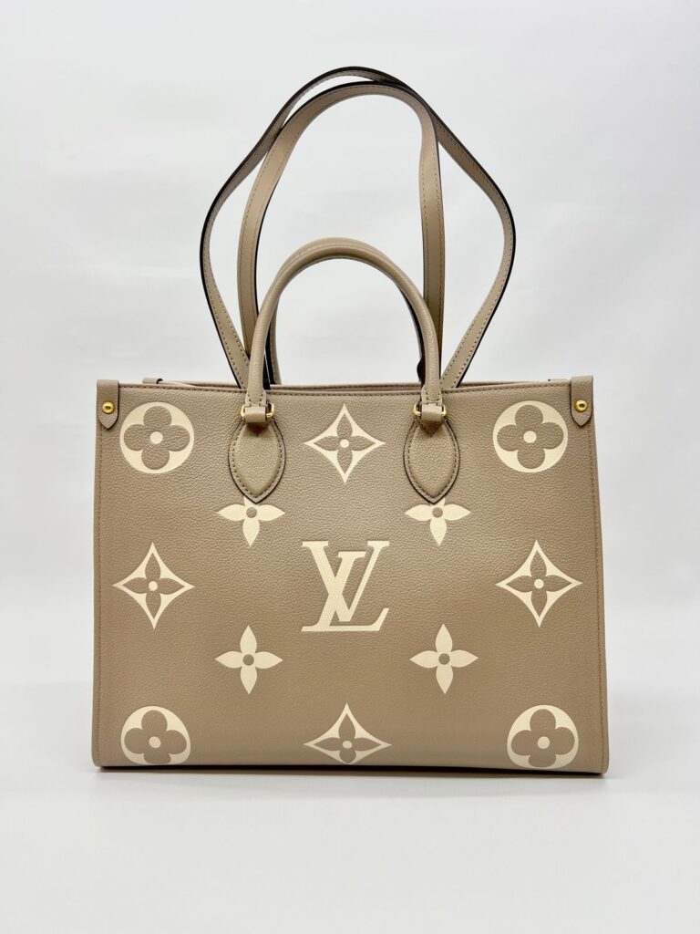 On The Go MM Monogram Empreinte Tourterelle Creme GHW