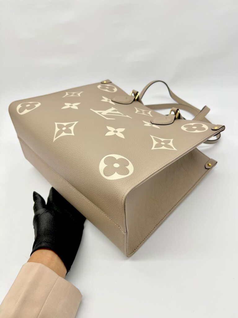 On The Go MM Monogram Empreinte Tourterelle Creme GHW