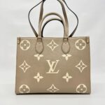 On The Go MM Monogram Empreinte Tourterelle Creme GHW