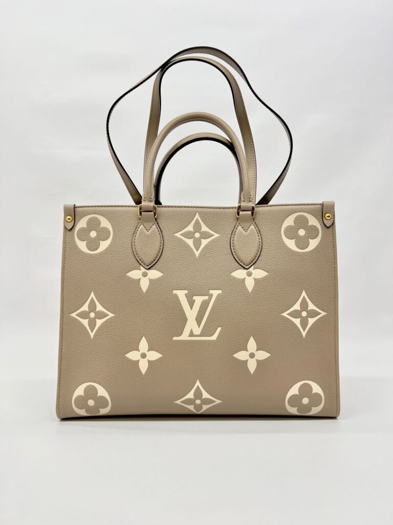 On The Go MM Monogram Empreinte Tourterelle Creme GHW