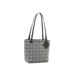 Square Tote Bag Anagram Navy Black