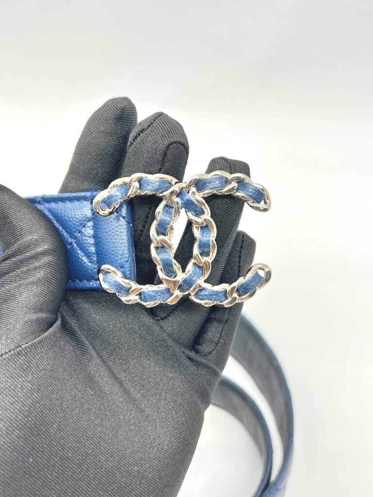 CC Belt Caviar Blue GHW