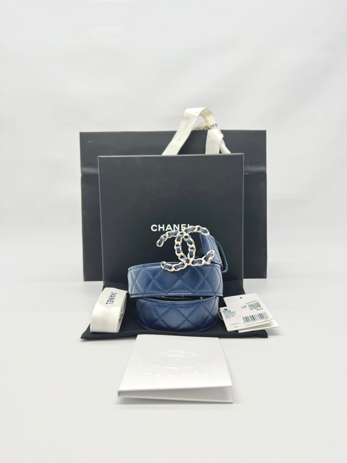 CC Belt Caviar Blue GHW