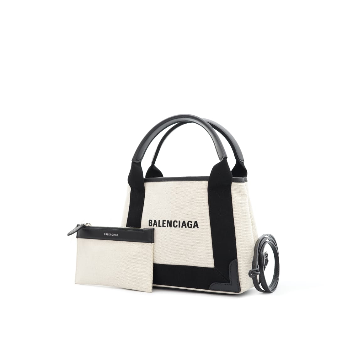 Cabas XS Canvas Ivory Black SHW