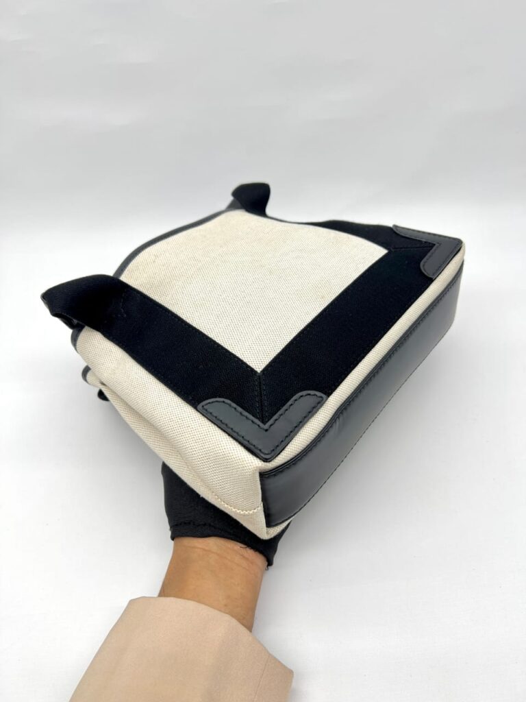 Cabas XS Canvas Ivory Black SHW