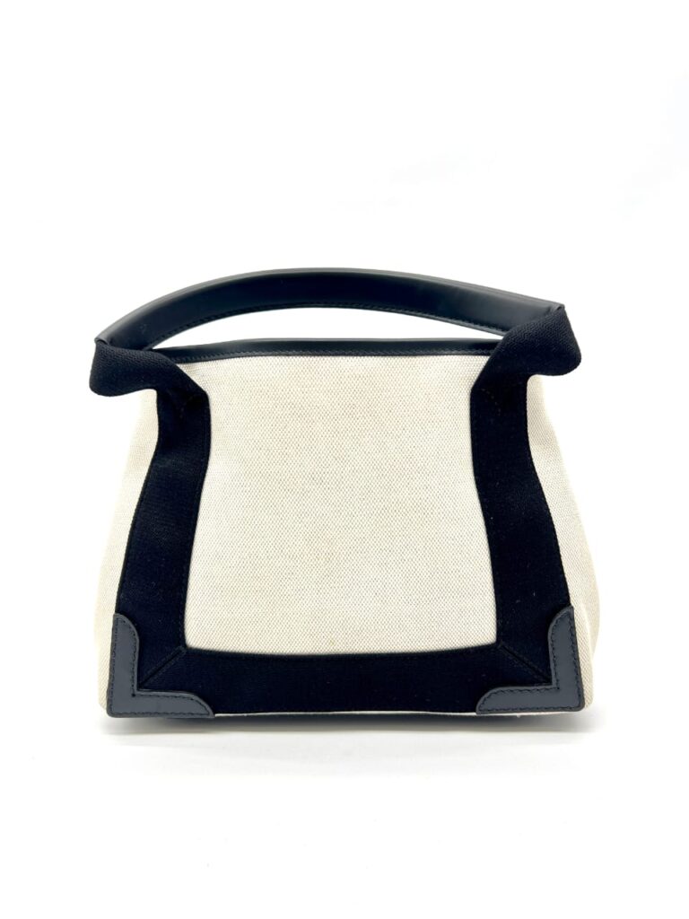 Cabas XS Canvas Ivory Black SHW