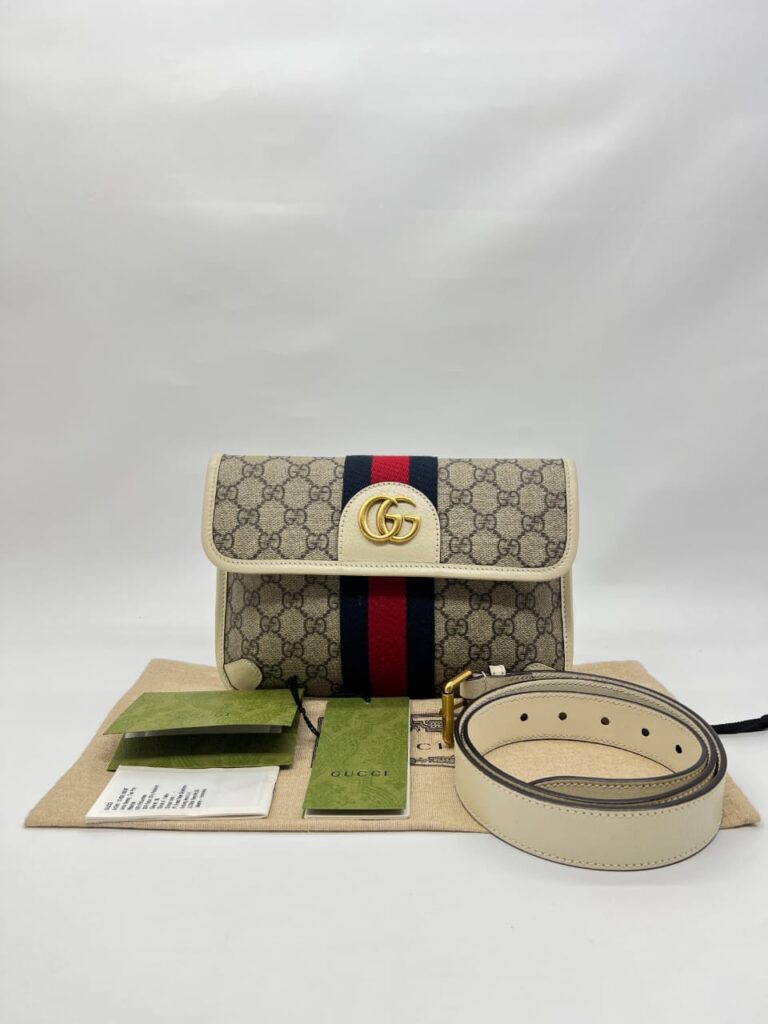 Ophidia Belt Bag GG Supreme Ivory GHW