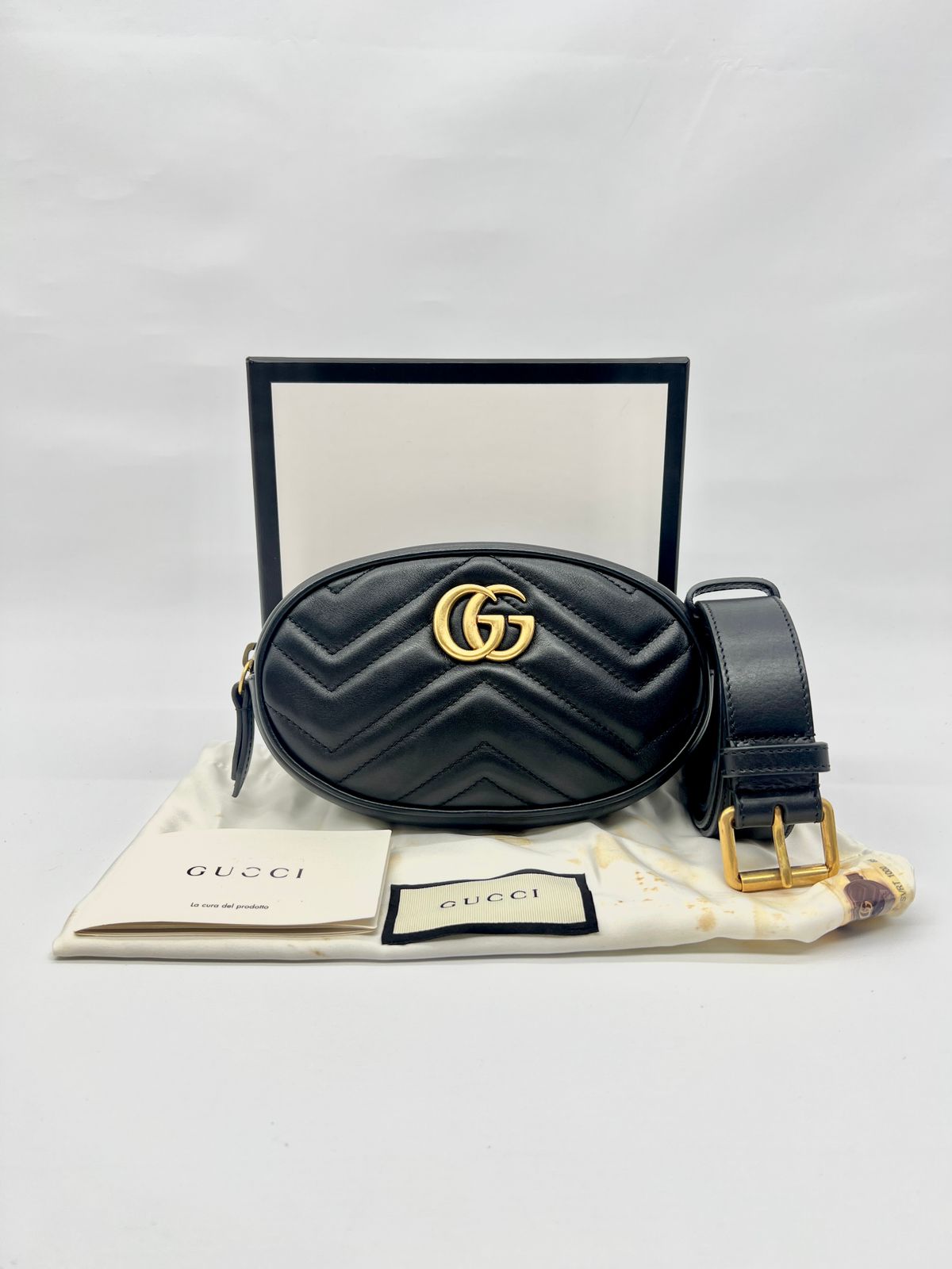 Marmont Belt Bag Black GHW