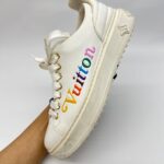 Timeout New Wave White Rainbow Logo