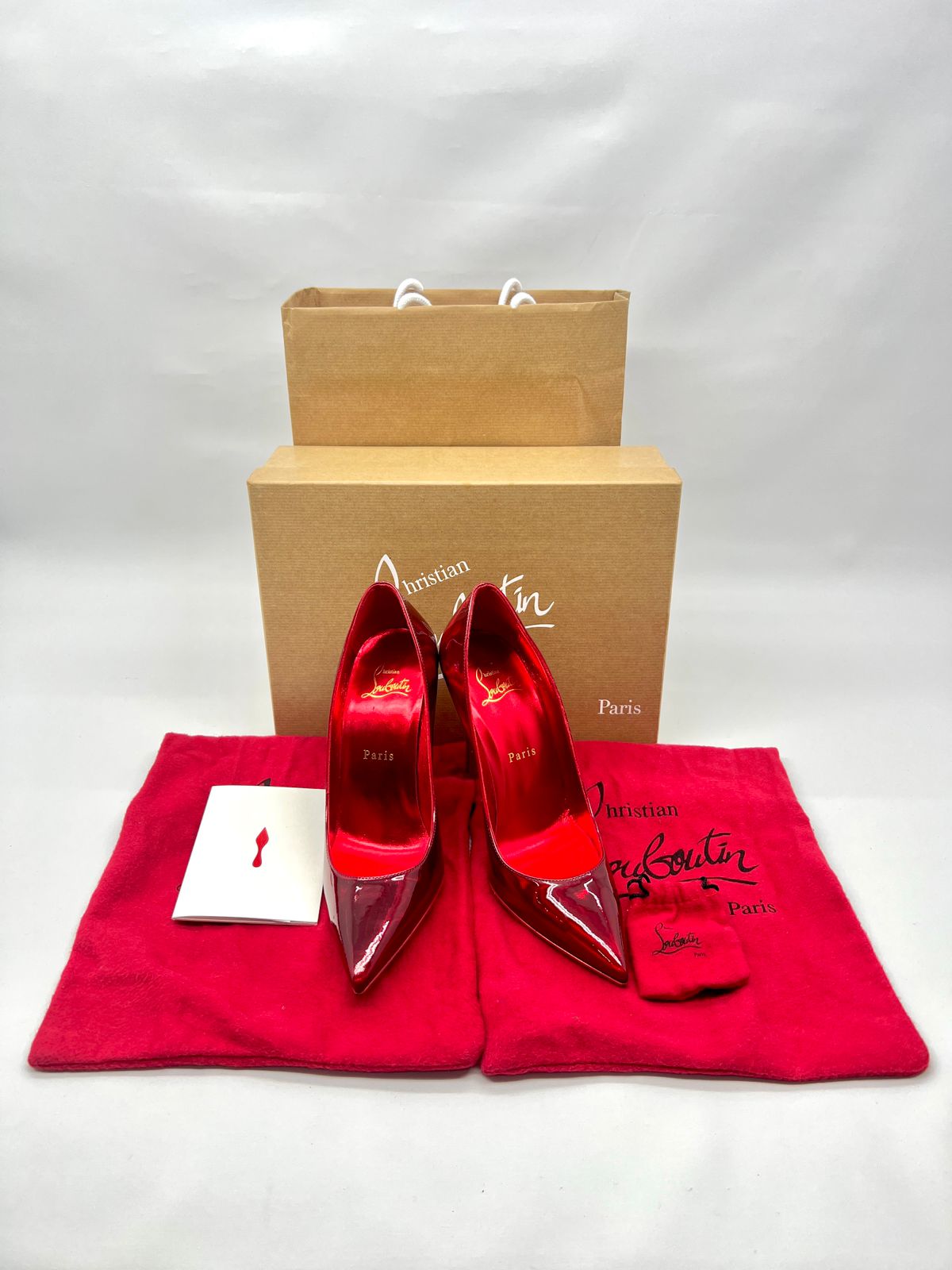 Kate 100 Patent Psychic Red Loubi Lin