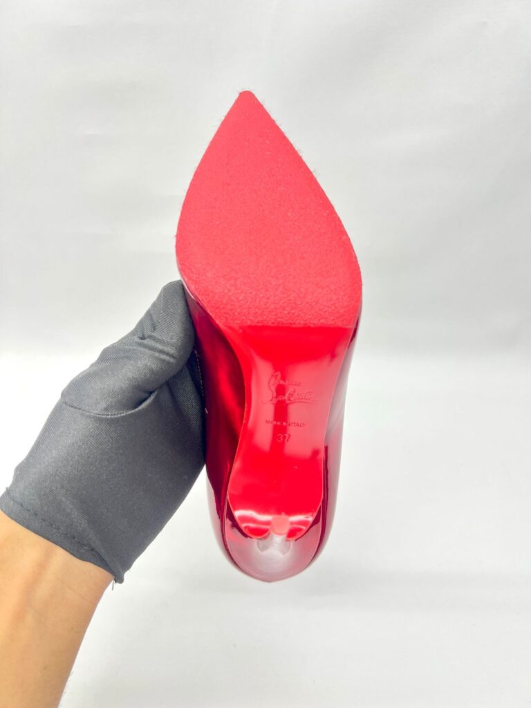 Kate 100 Patent Psychic Red Loubi Lin