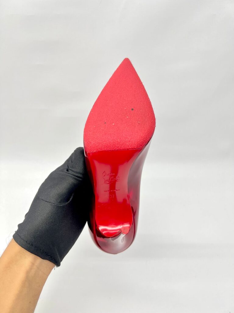 Kate 100 Patent Psychic Red Loubi Lin