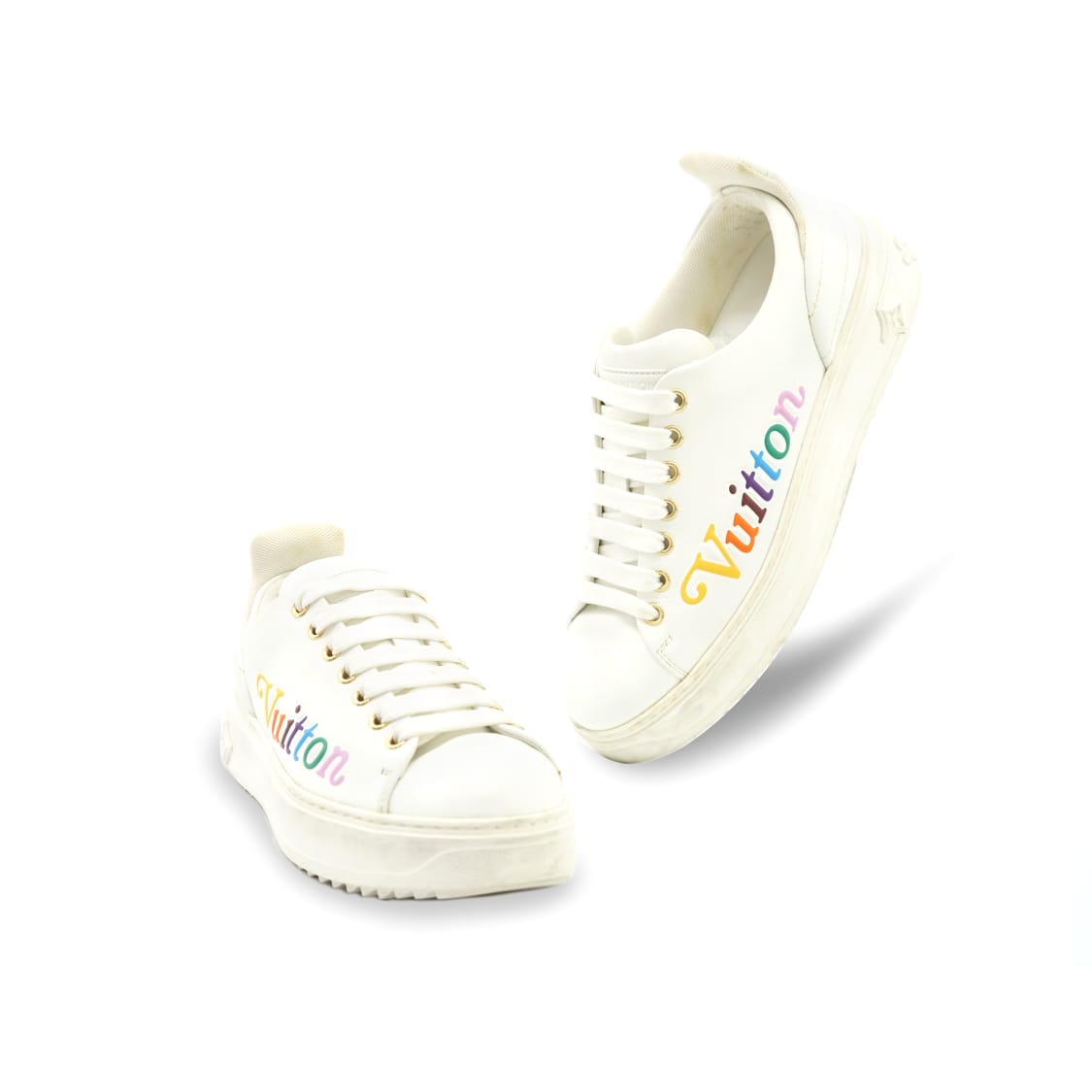 Timeout New Wave White Rainbow Logo