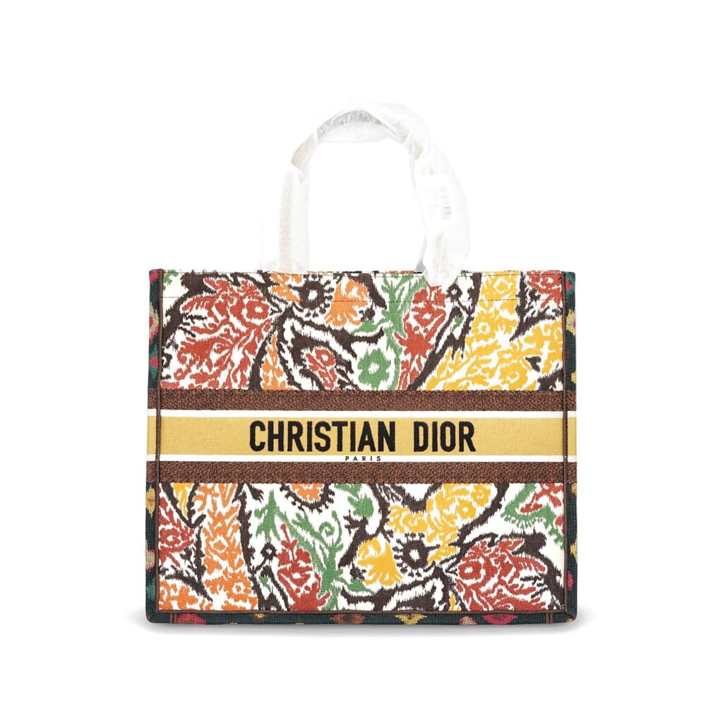 Large Book Tote Endek Bali Multicolore