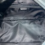 Triangle Logo Travel Re-Nylon Saffiano Nero SHW