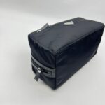 Triangle Logo Travel Re-Nylon Saffiano Nero SHW