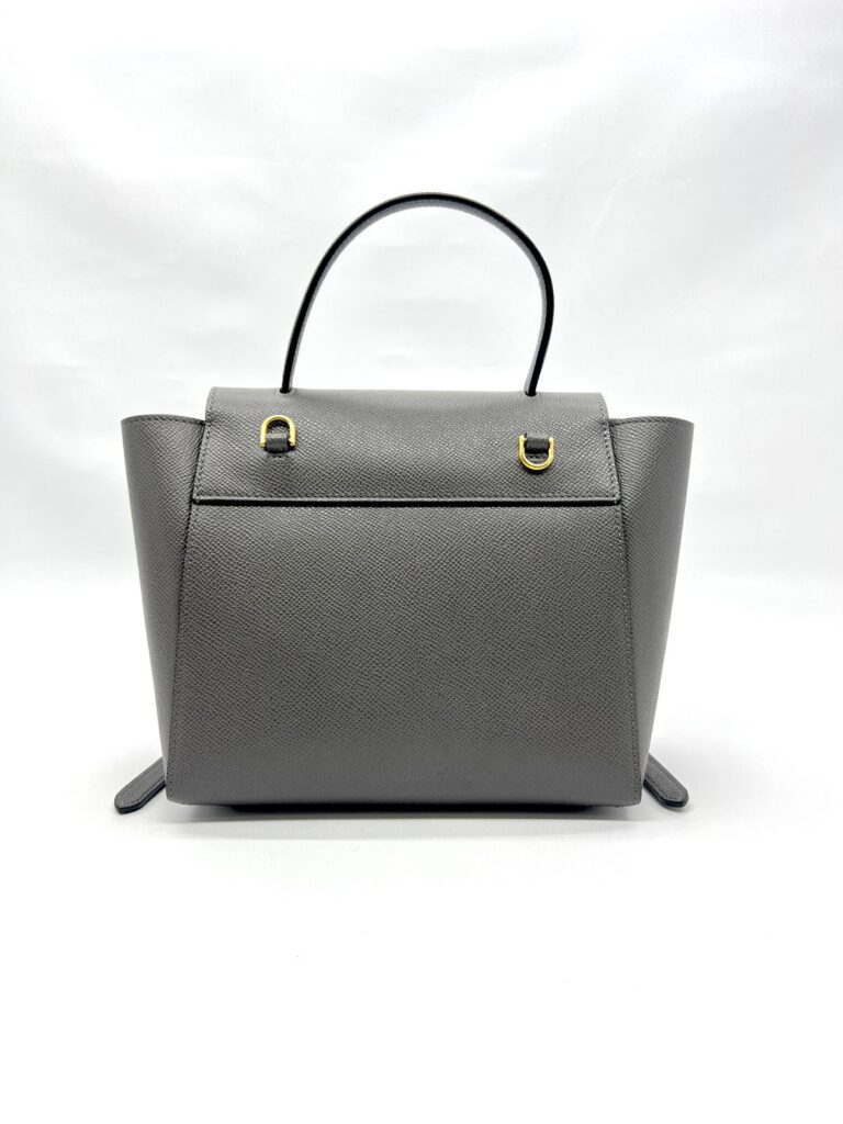 Nano Belt Bag Grained Calfskin Grey GHW