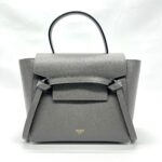 Nano Belt Bag Grained Calfskin Grey GHW