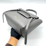Nano Belt Bag Grained Calfskin Grey GHW