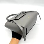 Nano Belt Bag Grained Calfskin Grey GHW