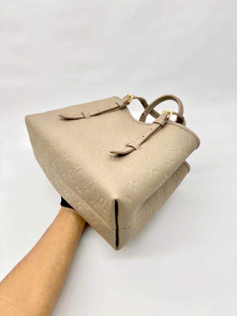 Babylone Tote PM Monogram Empreinte Tourterelle Creme GHW