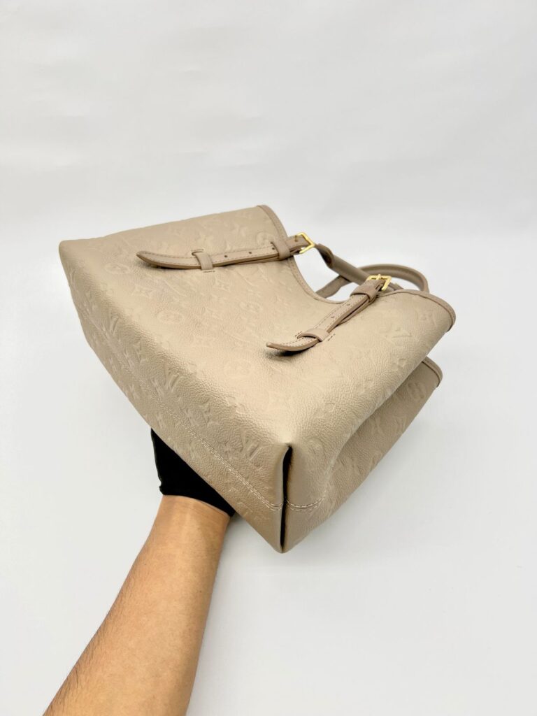 Babylone Tote PM Monogram Empreinte Tourterelle Creme GHW