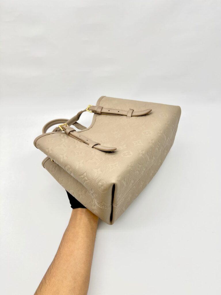 Babylone Tote PM Monogram Empreinte Tourterelle Creme GHW