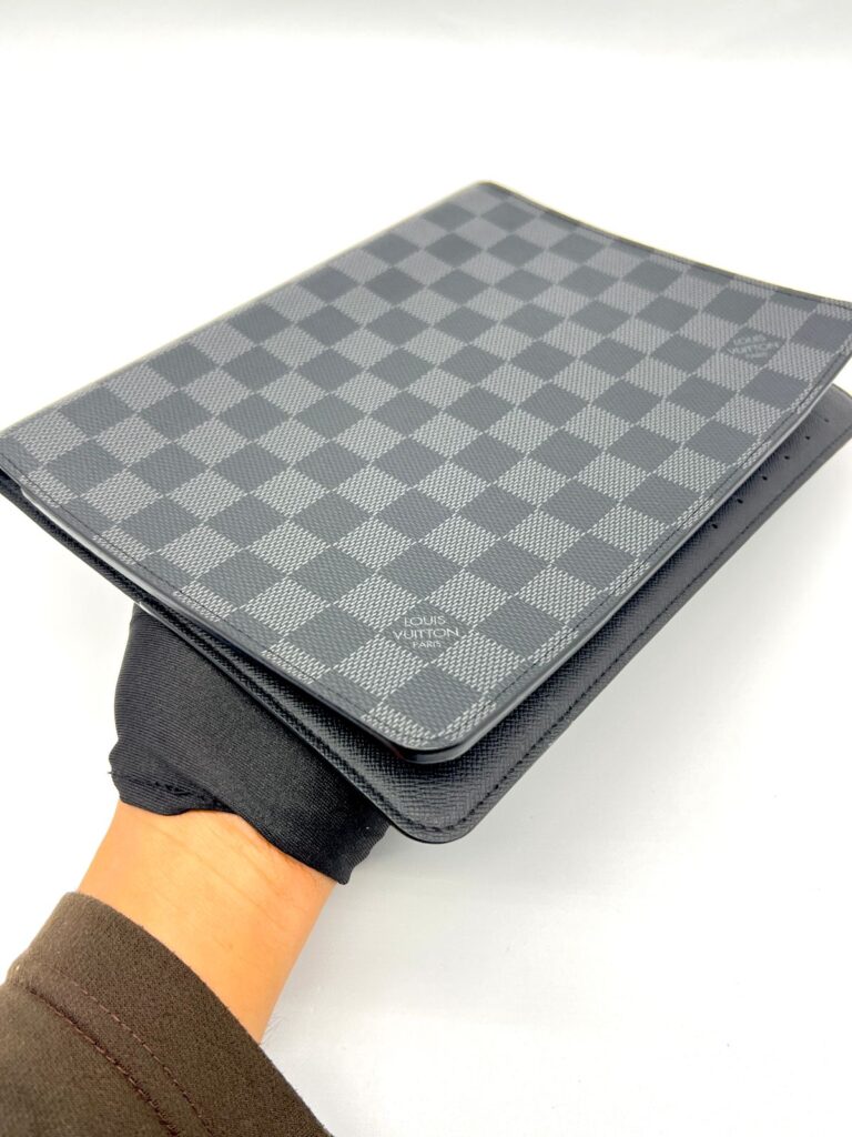 Desk Agenda Cover Damier Graphite
