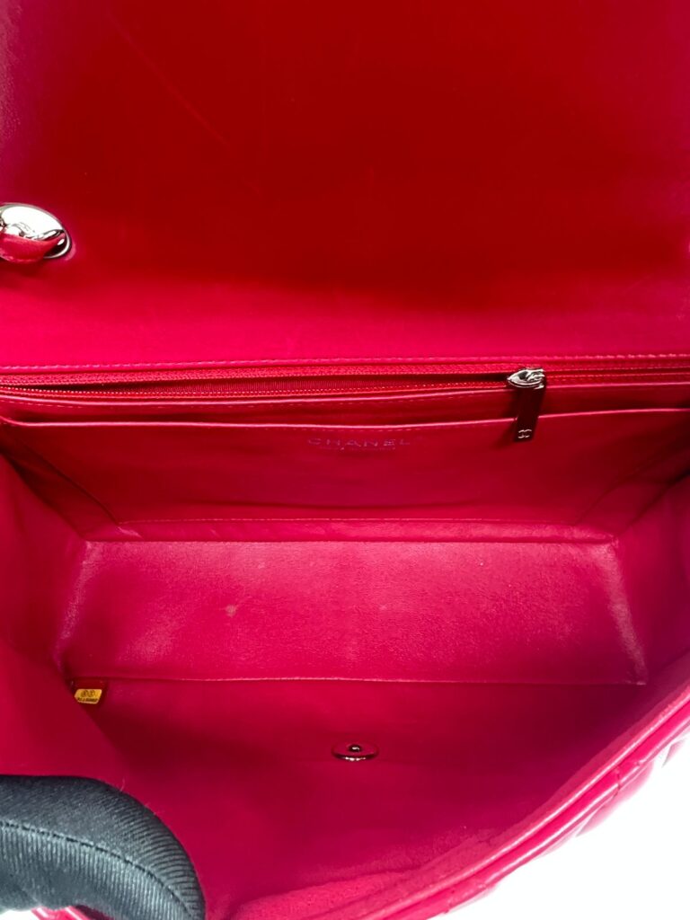 Jumbo Classic D Flap Lambskin Fuchsia SHW