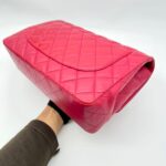 Jumbo Classic D Flap Lambskin Fuchsia SHW