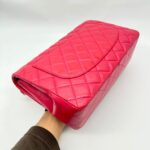 Jumbo Classic D Flap Lambskin Fuchsia SHW