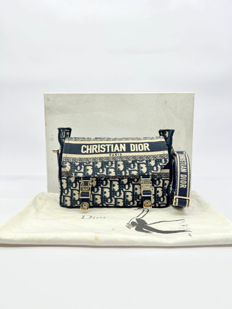 Diorchamp Small Canvas Navy Oblique LGHW