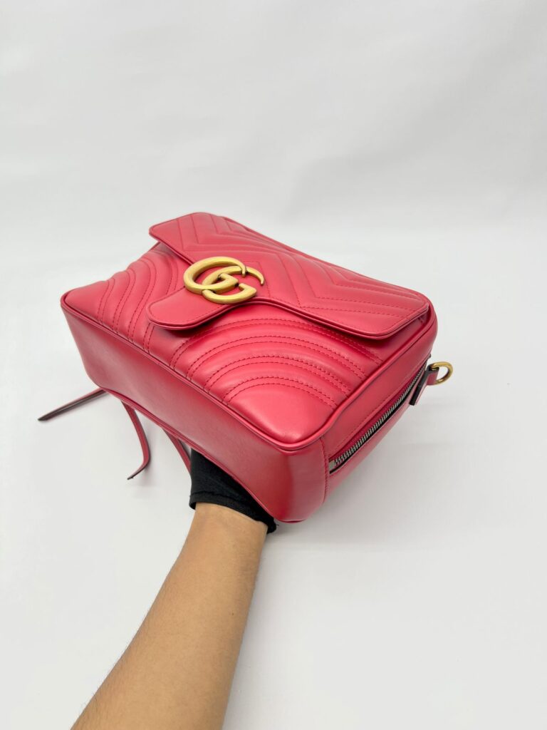 Marmont Zip Top Handle Red GHW