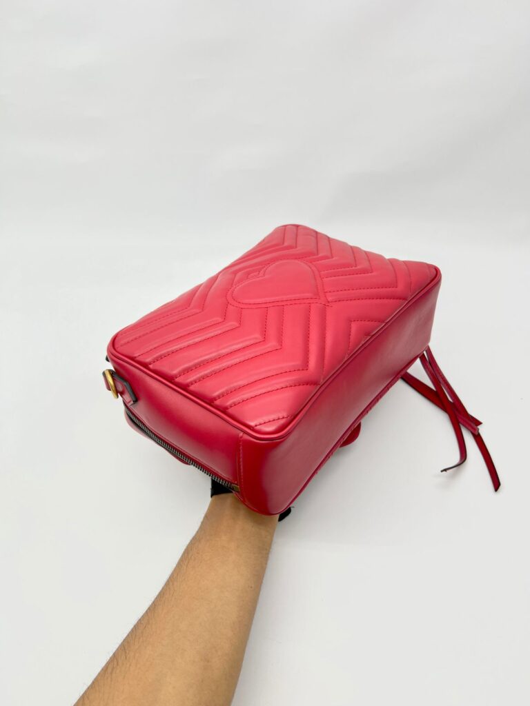 Marmont Zip Top Handle Red GHW