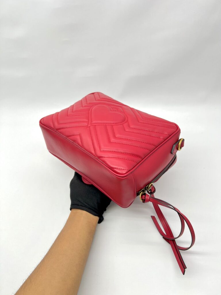 Marmont Zip Top Handle Red GHW