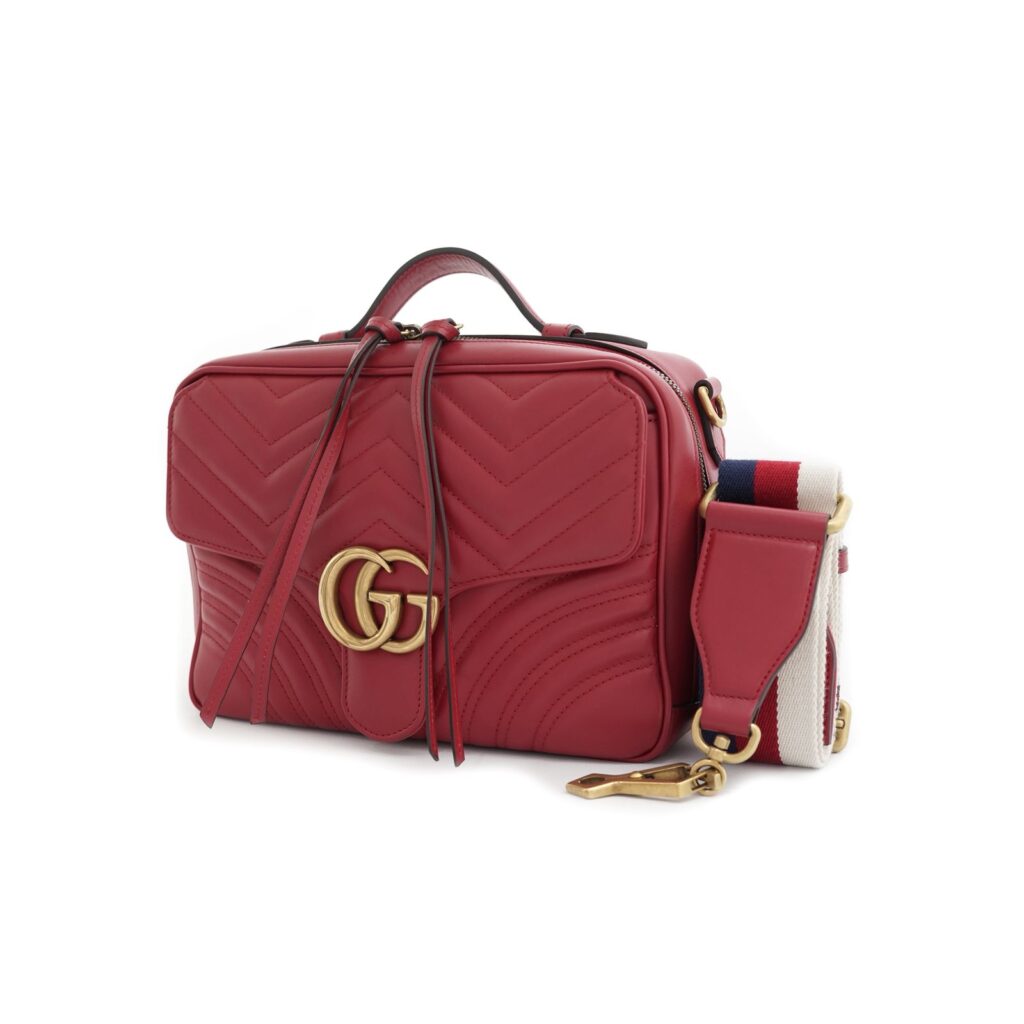 Marmont Zip Top Handle Red GHW