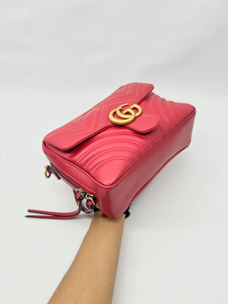 Marmont Zip Top Handle Red GHW