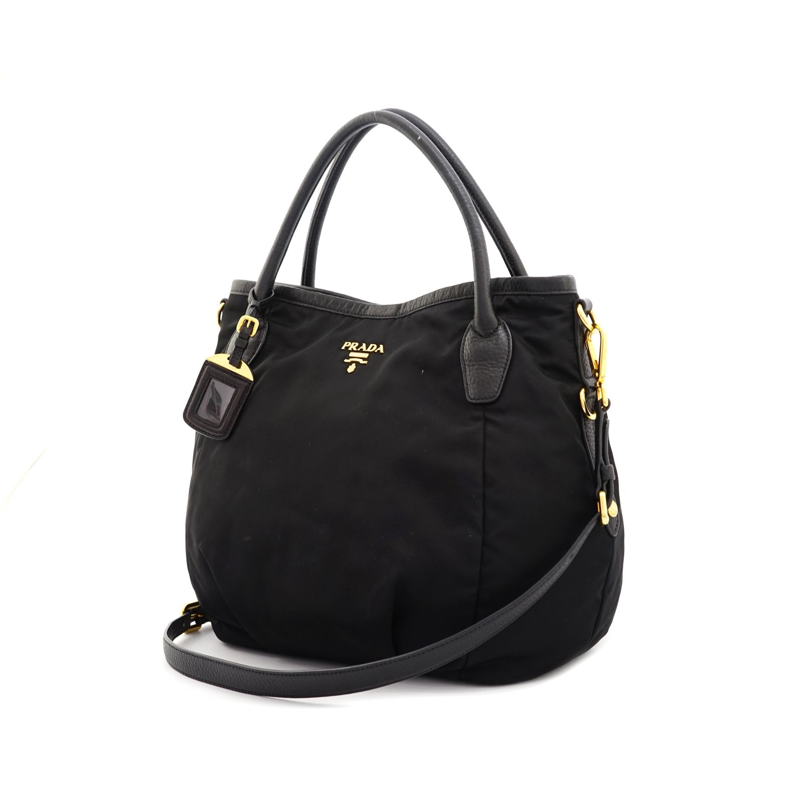 Shopping Tote Tessuto Nylon Black GHW