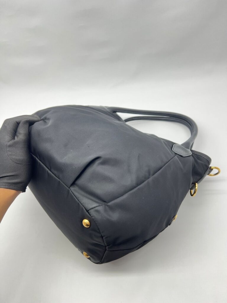 Shopping Tote Tessuto Nylon Black GHW