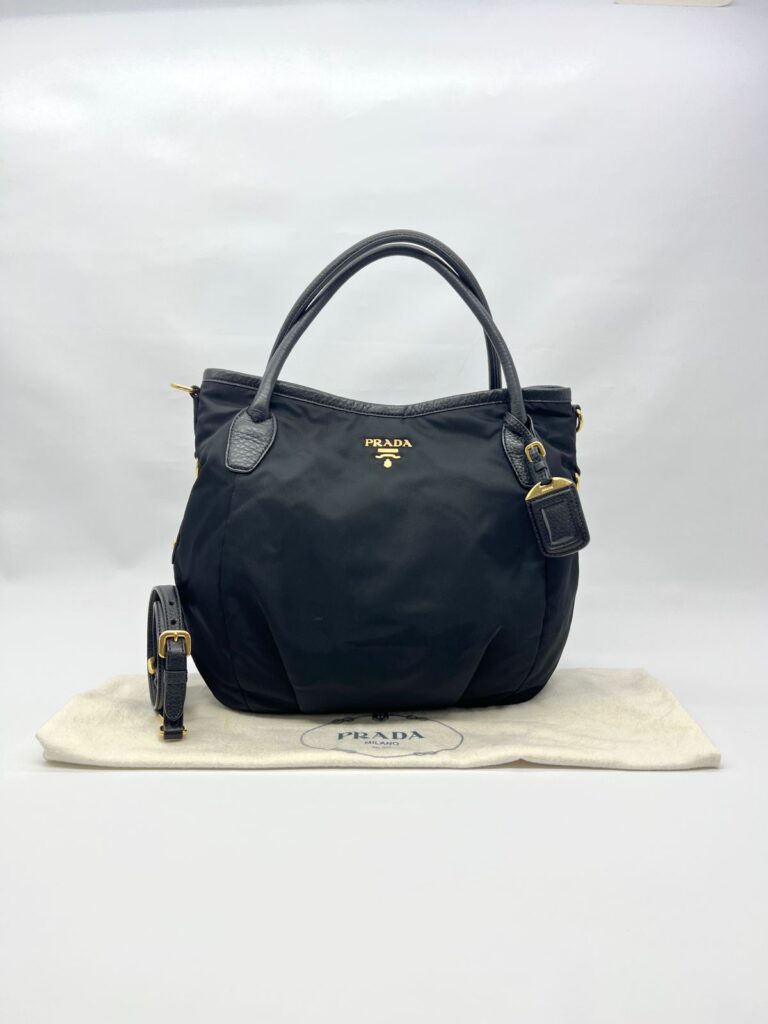 Shopping Tote Tessuto Nylon Black GHW